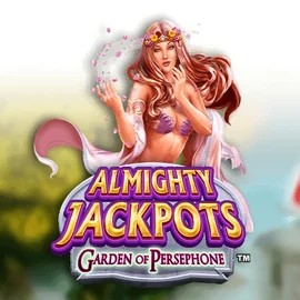 Almighty Jackpots: Garden of Persephone game by Novomatic – logo hosted on Clover Casino